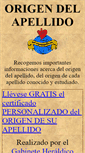 Mobile Screenshot of origendelapellido.com